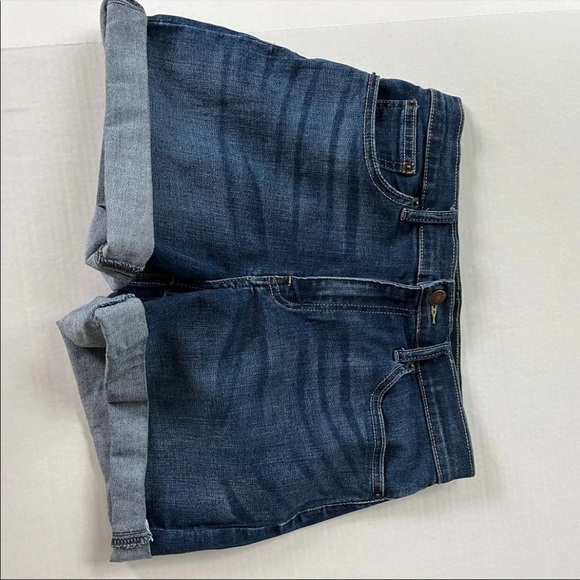 high waisted jean shorts denim calvin klein jeans cuffed - Picture 3 of 6